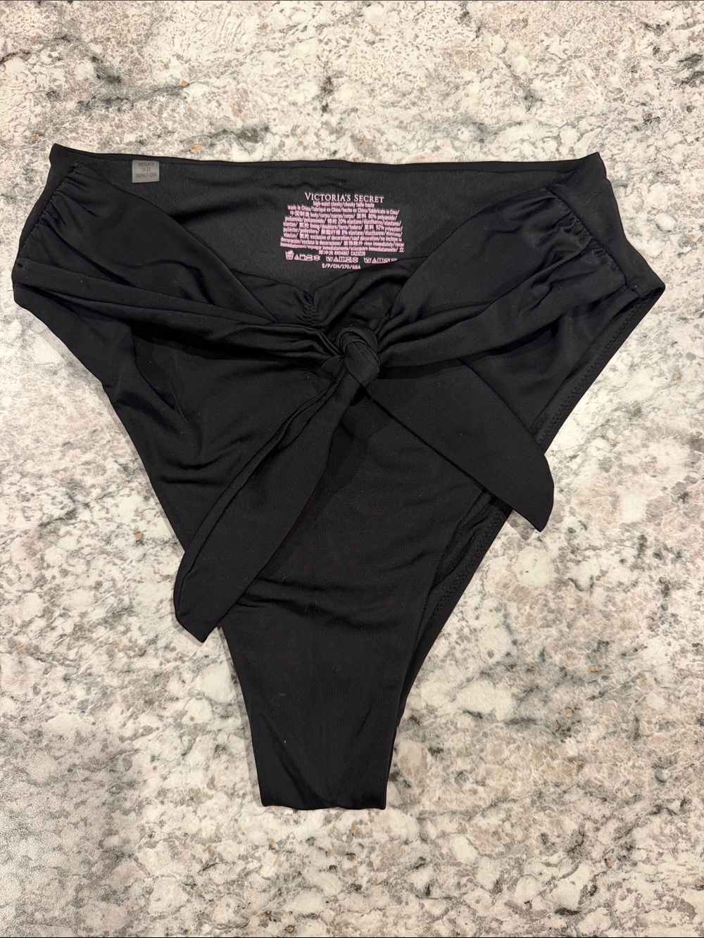 Victoria's Secret Black Tie-Front Bikini Bottom